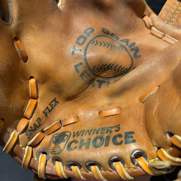 Winner Choice Leather Baseball Glove AA537-0 Rawhide Lace Snap Flex LHT - Picture 3 of 10